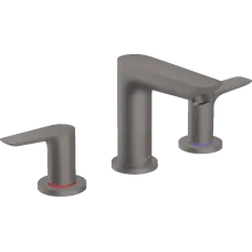 Змішувач на три отвори з донним клапаном HANSGROHE TALIS E 71733340, чорний матовий хром