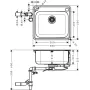 Мийка для кухні HANSGROHE S41 43336800, нержавіюча сталь