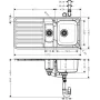 Мийка для кухні HANSGROHE S41 43342800, нержавіюча сталь