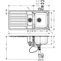 Мийка для кухні HANSGROHE S41 43339800, нержавіюча сталь