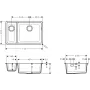 Мийка для кухні HANSGROHE S51 43433380, сірий матовий