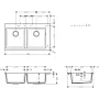 Мийка для кухні HANSGROHE S51 43316380, сірий матовий