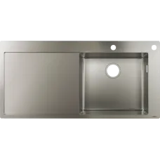 Мийка для кухні з сушаркою зліва HANSGROHE S71 43307800, нержавіюча сталь