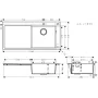 Мийка для кухні з сушаркою зліва HANSGROHE S71 43307800, нержавіюча сталь