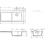 Мийка для кухні з сушаркою зліва HANSGROHE S51 43314290, сірий матовий
