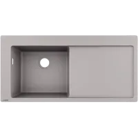 Мийка для кухні з сушаркою праворуч HANSGROHE S51 43330380, сірий матовий