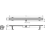 Монтажний комплект для плоского встановлення HANSGROHE RAINDRAIN COMPACT 56172800, нержавіюча сталь