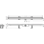 Монтажний комплект для плоского встановлення HANSGROHE RAINDRAIN COMPACT 56173000, нержавіюча сталь