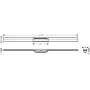 Решітка душового трапа HANSGROHE RAINDRAIN FLEX 56047670, чорний матовий