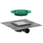 Точковий злив із решіткою та монтажним комплектом HANSGROHE RAINDRAIN SPOT 56055800, нержавіюча сталь