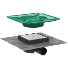 Точковий злив із решіткою та монтажним комплектом HANSGROHE RAINDRAIN SPOT 56112800, нержавіюча сталь