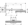 Верхній душ 460/300 2jet AXOR SHOWER SOLUTIONS 35275000, з тримачем, з розеткою softsquare