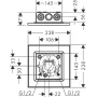Верхній душ 250/250 1jet AXOR SHOWER SOLUTIONS 35309000, стельовий монтаж