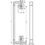 Ручка для дверей душових AXOR UNIVERSAL SOFTSQUARE 42837000, 444 мм