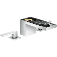 Змішувач для раковини AXOR MYEDITION 47052000, на 3 отвори, 70, з донним клапаном Push-Open, з алмазним огранюванням