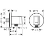 Porter-набір AXOR SHOWER SOLUTIONS 36733340, круглий, чорний