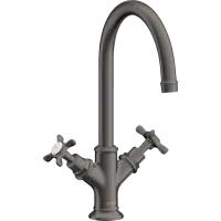 Змішувач для раковини AXOR MONTREUX 16502340, з 2 рукоятками, чорний