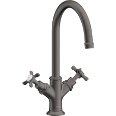 Змішувач для раковини AXOR MONTREUX 16502340, з 2 рукоятками, чорний