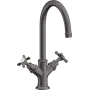Змішувач для раковини AXOR MONTREUX 16502340, з 2 рукоятками, чорний