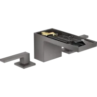 Змішувач для раковини AXOR MYEDITION 47052340, на 3 отвори, 70, з донним клапаном Push-Open, з алмазним огранюванням, чорний