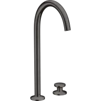 Змішувач для раковини AXOR ONE 48060340, на 2 отвори, Select 260, з донним клапаном Push-Open, чорний