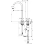 Змішувач для раковини AXOR ONE 48060340, на 2 отвори, Select 260, з донним клапаном Push-Open, чорний