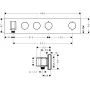Модуль термостата AXOR SHOWER SOLUTIONS 18355340, Select 460/90, для 2 споживачів, прихованого монтажу, чорний