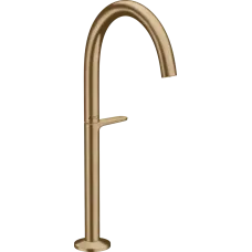 Змішувач для раковини Select 260 AXOR ONE 48030140, для накладної раковини, з донним клапаном Push-Open, бронза