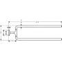 Рушникотримач подвійний AXOR UNIVERSAL CIRCULAR 42822820, нікель