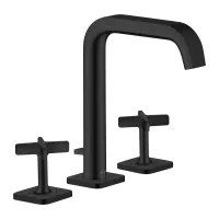 Змішувач для раковини AXOR CITTERIO E 36108670, на 3 отвори, 170, з окремими розетками, з донним клапаном, чорний