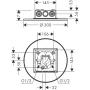 Верхній душ 300 2jet AXOR SHOWER SOLUTIONS 35305670, стельовий монтаж, чорний