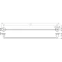 Рушникотримач і рейлінг AXOR UNIVERSAL CIRCULAR 42880670, 800 мм, чорний