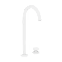 Змішувач для раковини AXOR ONE 48060700, на 2 отвори, Select 260, з донним клапаном Push-Open, білий