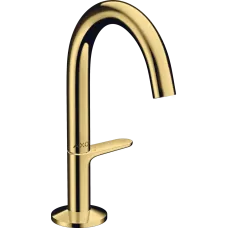 Змішувач для раковини Select 140 AXOR ONE 48010990, з донним клапаном Push-Open, золото