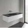 Умивальник накладний VILLEROY & BOCH ANTAO 4A77L3R7, 120x50см, без переливу, без отвору під змішувач, Ceramic Plus, чорний матовий