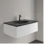 Умивальник накладний VILLEROY & BOCH ANTAO 4A7584R7, 80x50см, з прихованим переливом, з отвором під змішувач, Ceramic Plus, чорний матовий