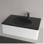 Умивальник накладний VILLEROY & BOCH ANTAO 4A7584R7, 80x50см, з прихованим переливом, з отвором під змішувач, Ceramic Plus, чорний матовий