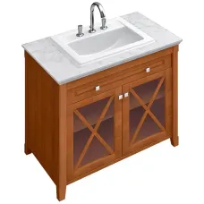 Тумба для раковини з раковиною VILLEROY & BOCH HOMMAGE 8979A1R1, темна деревина