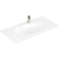 Умивальник накладний VILLEROY & BOCH ANTAO 4A76ABRW, 100x50см, з прихованим переливом, з отвором під змішувач, Ceramic Plus, білий матовий
