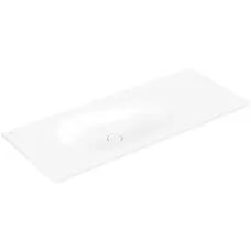 Умивальник накладний VILLEROY & BOCH ANTAO 4A77L3RW, 120x50см, без переливу, без отвору під змішувач, Ceramic Plus, білий матовий