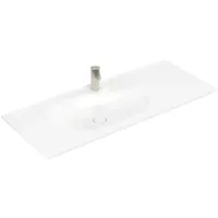 Умивальник накладний VILLEROY & BOCH ANTAO 4A77LBR1, 120x50см, з прихованим переливом, з отвором під змішувач, Ceramic Plus, білий глянсовий