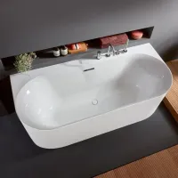 Ванна акрилова VILLEROY & BOCH LOOP & FRIENDS UBA180LOF9CS00V-01, пристінна, 180x80, білий