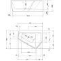 Ванна акрилова DURAVIT PAIOVA 5 760395000CP1000, 177x130 кутова правобічна з безшовною панеллю