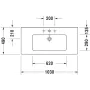 Умивальник накладний DURAVIT ME BY STARCK 2336100000, 1030 мм