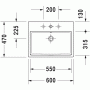 Умивальник підвісний DURAVIT VERO AIR 2350600027, 60Х47