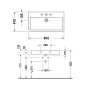 Умивальник підвісний DURAVIT VERO 0454800000, 80х47