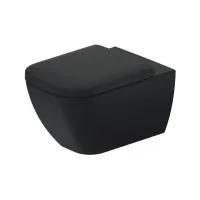 Унітаз безободковий DURAVIT HAPPY D.2 2222098900, Rimless, чорний матовий