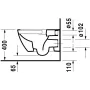 Унітаз безободковий DURAVIT HAPPY D.2 2222098900, Rimless, чорний матовий