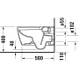Унітаз підвісний DURAVIT BENTO STARCK BOX 2593099000, 370 x 570 мм, білий матовий