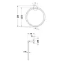 Тримач для рушників DURAVIT STARCK T 0099474600, чорний матовий